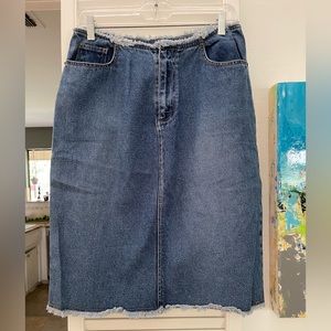 Free People Look Alike denim Skirt